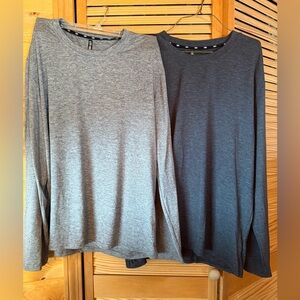 Legend Set of Two Gray and Blue Long Sleeve Shirts